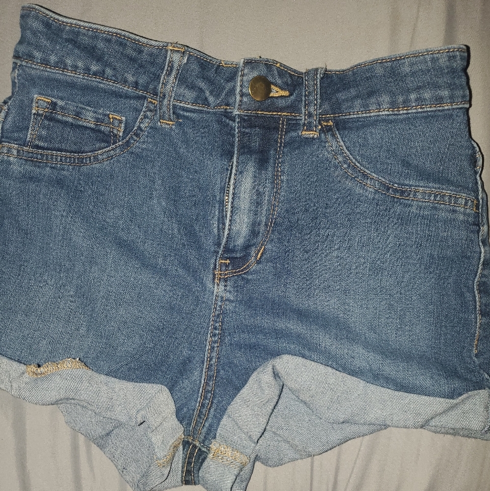 High waist denim shorts